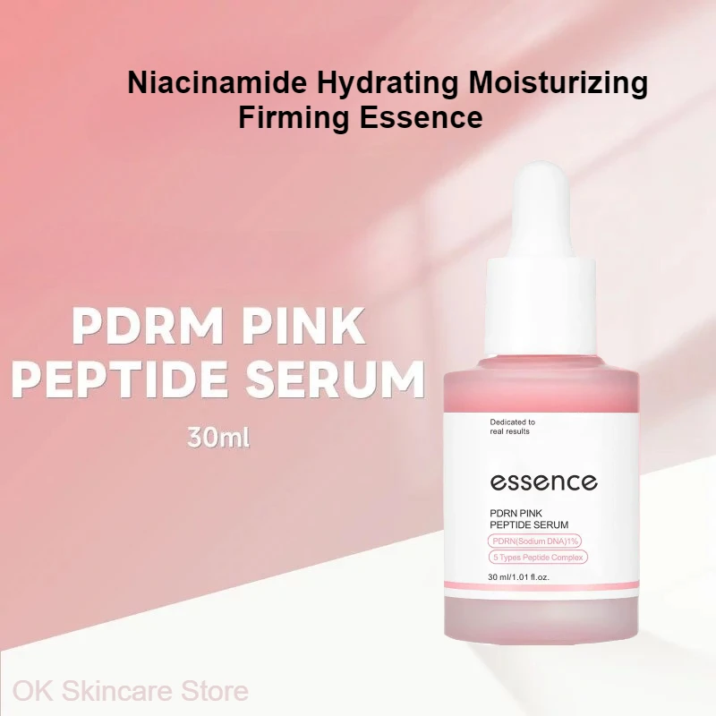 

Korean Skin Care Essence PDRN Pink Peptide Serum,Dark Spots Pink Glow Serum,Niacinamide Moisturizing and Firming Serum 30ml