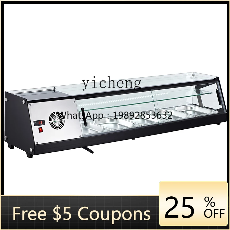 

ZZc Frozen to Keep Fresh Sushi Display Freezer Salad Fruit Refrigerated Cabinet Commercial Desktop