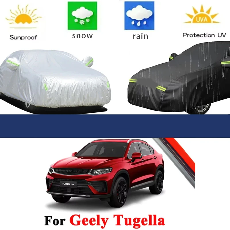 

For Geely Tugella FY11 Covers 2019-2024 Full Car Covers Outdoor Sun Anti UV Rain Snow Dust Protection Oxford Cloth Accessories