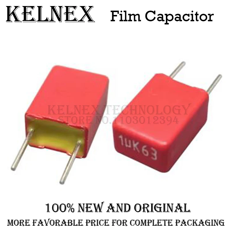 2PCS WIMA RED MKS2 5MM Film Capacitor Hi-Fi Audio 0.1UF 1NF 0.01UF 1UF 1.5UF 10UF 22NF 2200PF 0.22UF 2.2UF 50V 63V 100V 250V P5