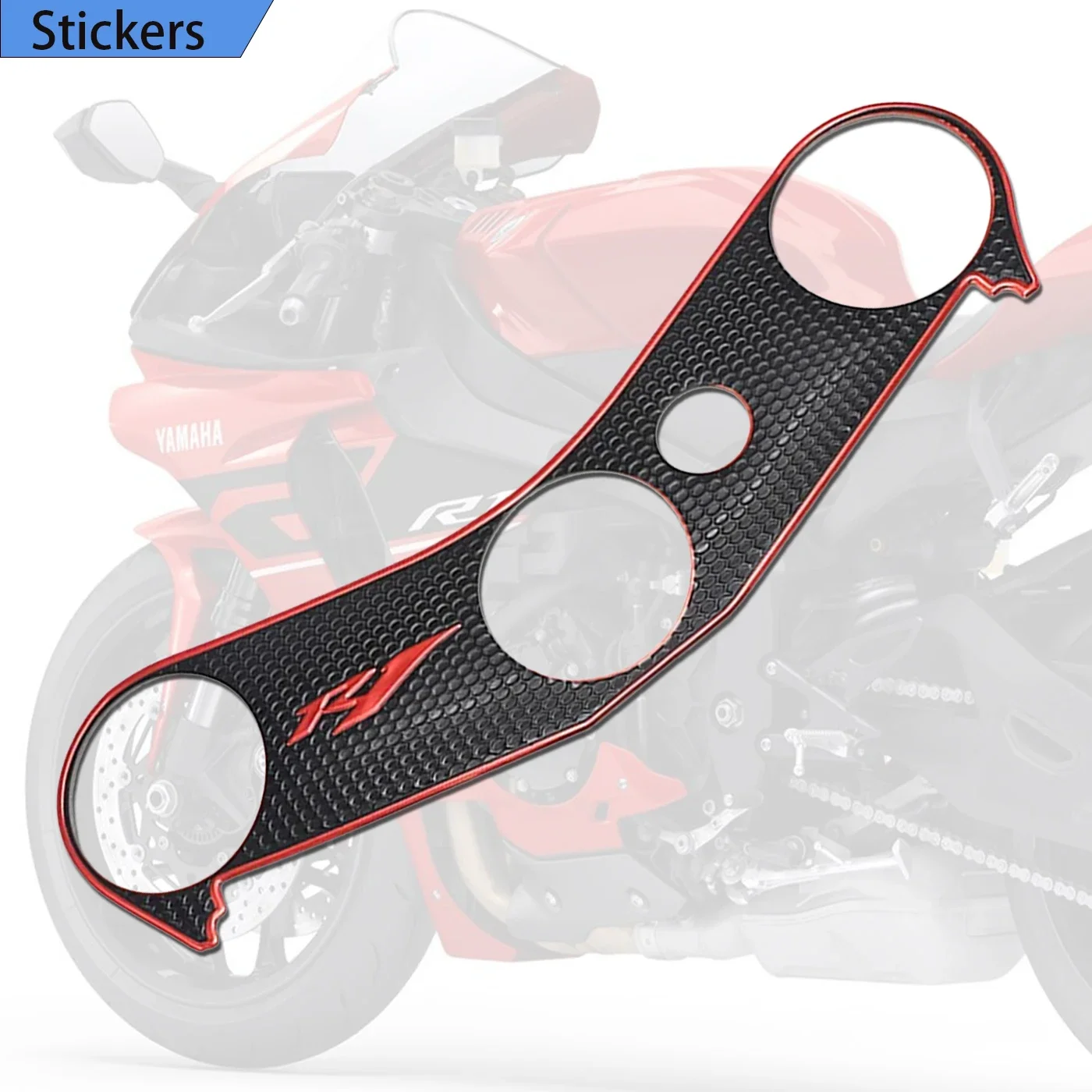 

Motorcycle Decals Stickers Top Clamp Yoke Triple Tree Case Pad Decal 2005 2006 2007 2008 for Yamaha Yzf R1 Yzf-r1 Yzfr1