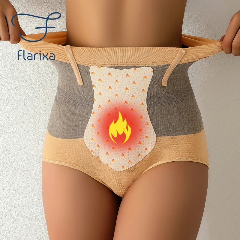 

Flarixa High Waist Tummy Shaper for Women Belly Seamless Slimming Briefs Abdomen Control Panties Comfortable Thermal Underwear