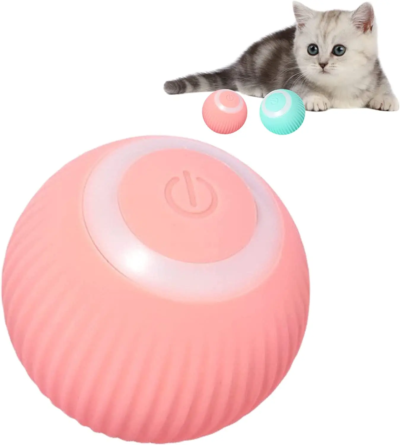 

ATUBAN Smart Interactive Cat Toy Ball,Automatic Moving Bouncing Rolling Ball for Indoor Cat,Interactive Cat Toys for Indoor Cats