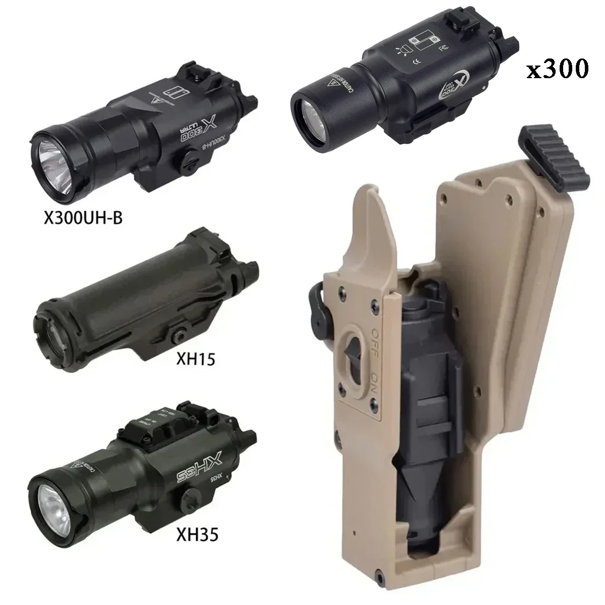 Tactical Masterfire Surefire Holster Pistol Weapon Light Hunting Pistol Rapid Deploy X300 X300UH-B XH15 XH35 Scout Light