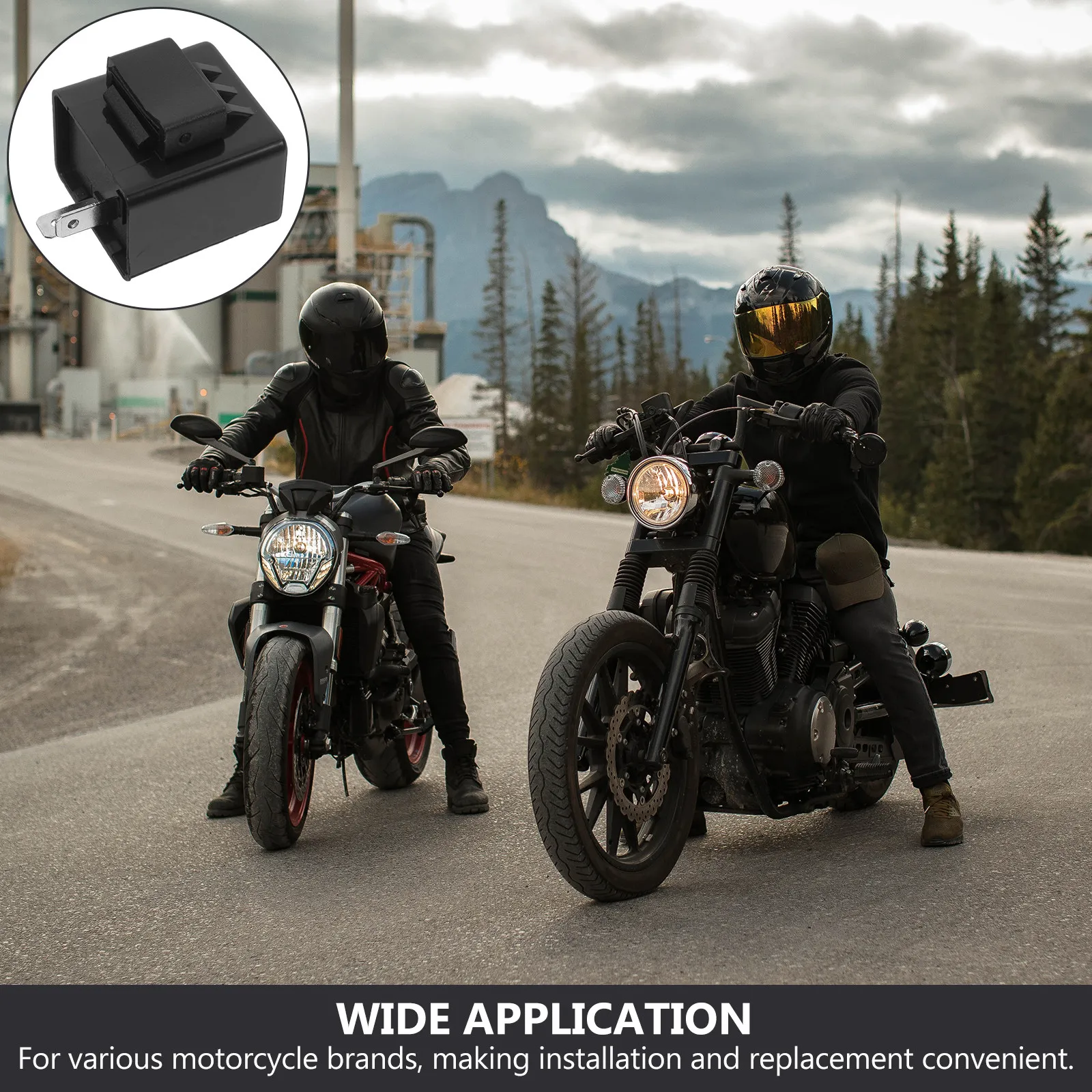 Universal Motorcycle Flasher Relay Silent Turn Signal Module Short Circuit Protection High Brightness Flash for Motorbikes