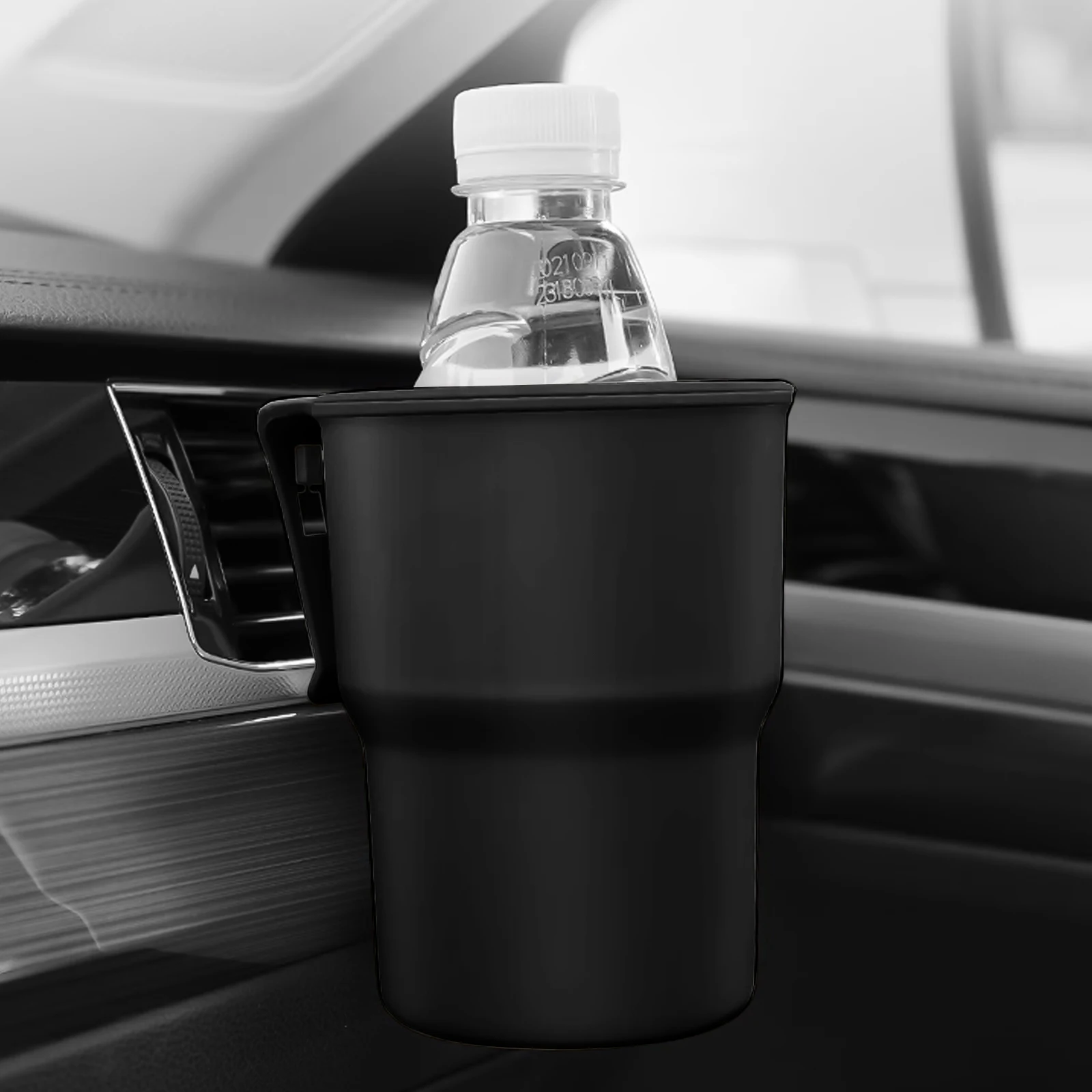 

Multifunctional Car Storage Box Phone Sundries Drinks Holder Durable Materials Simple Installation DM032 Black Cup Holders Car