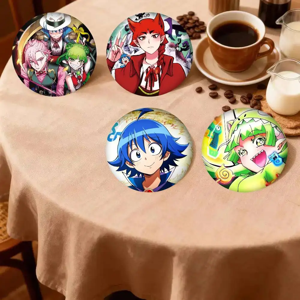 Welcome To D-Demon School! Iruma Kun Creator Tinplate Pin Button Custom Anime Role Brooch Cartoon Collar Badge Jewelry Gift Fans