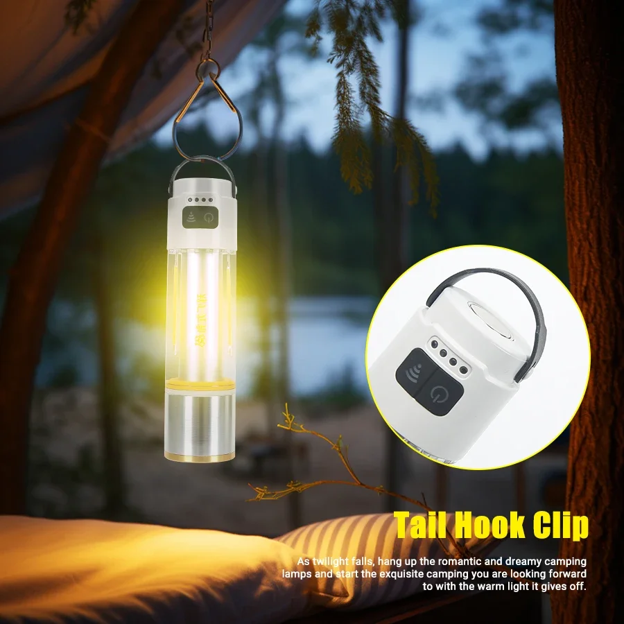 Portable Multifunctional LED Flashlight Rechargeable Hanging Tent Light Waterproof Outdoor Camping Atmosphere Lantern