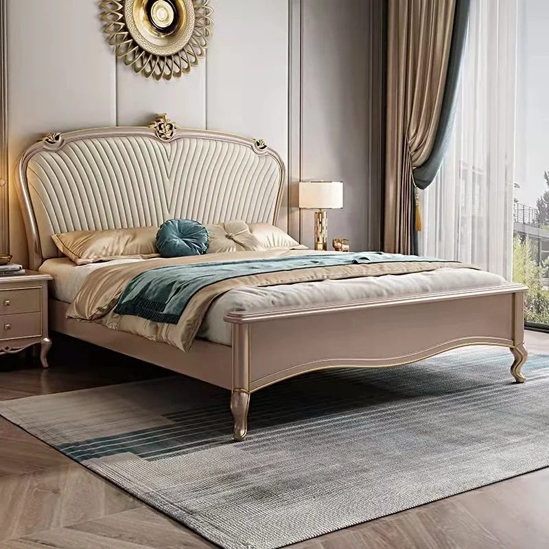 European Bedroom Massage Bed Children Double Princess Sleeping Bed Multifunctional Mobile Safe Camas De Casal Hotel Furniture