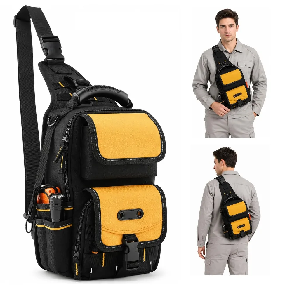 Waterproof Tool Bag Heavy Duty Multi-Pocket Tool Pouch Compact Design Mini Carry Tool Bag For Technician Mechanics Electrician