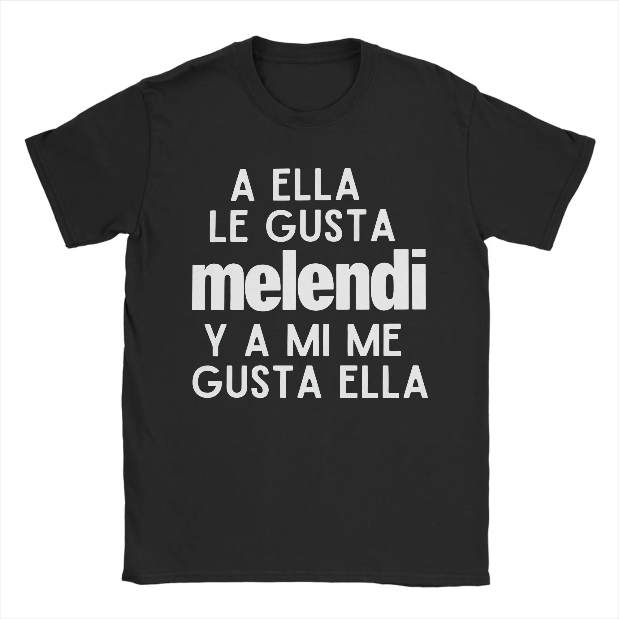 مغني الراب Melendi AELLALE GUSTA 2025 ألبوم تي شيرت للرجال عادية القطن الخالص تي شيرت طاقم الرقبة قصيرة الأكمام بلايز الأصلي