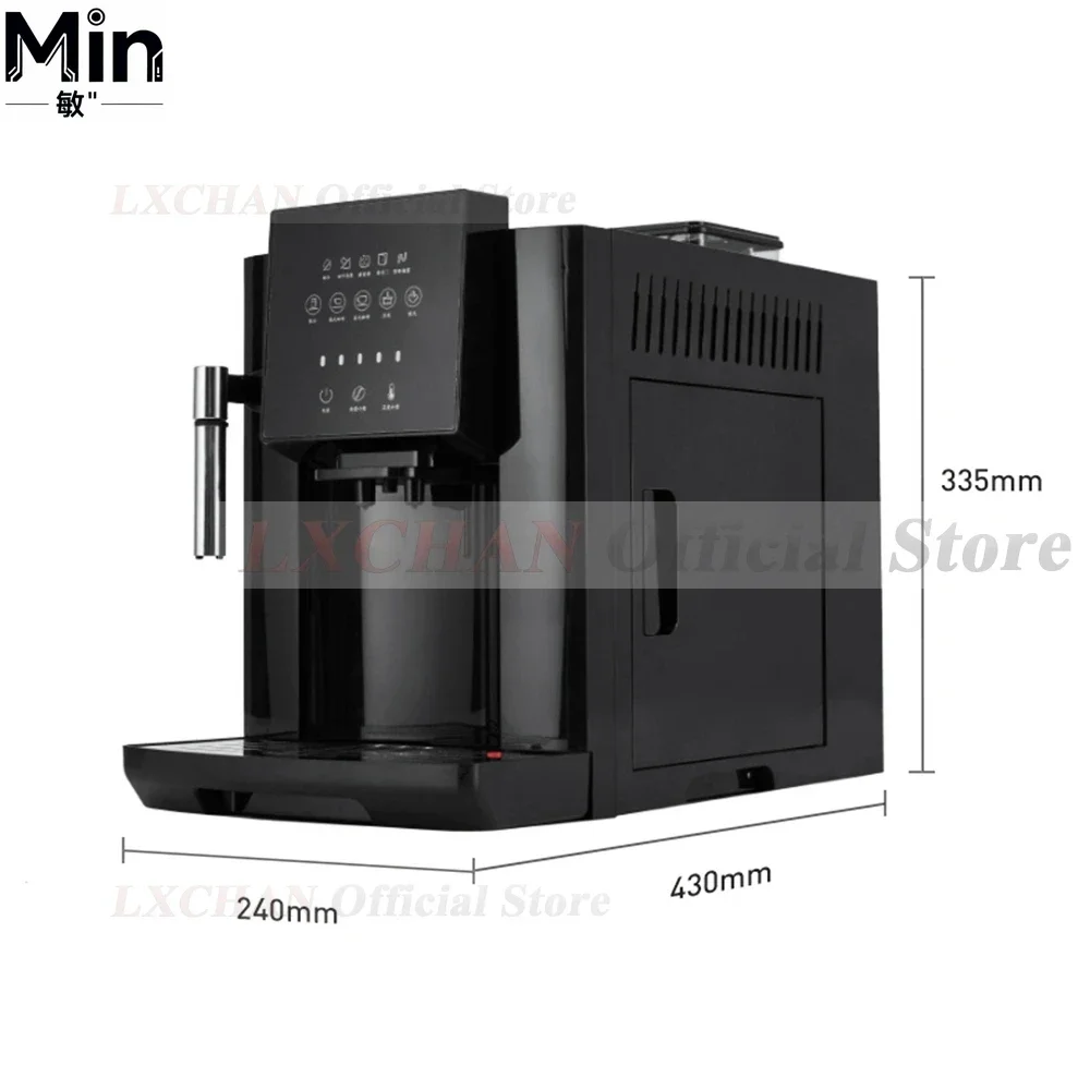 HomeWise 19 Bar Full Automatic Espresso Coffee Machine With Built-in Bean Grinder Milk Froth Foam Maker for Home Cafe