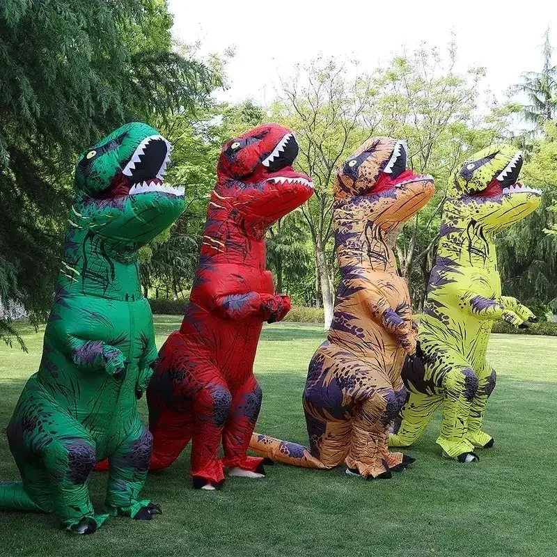 

Simbok Hot T REX Dinosaur Inflatable Costume For Adults and Kid Party Cosplay Tyrannosaurus Fancy Mascot Dino Cartoon H5831