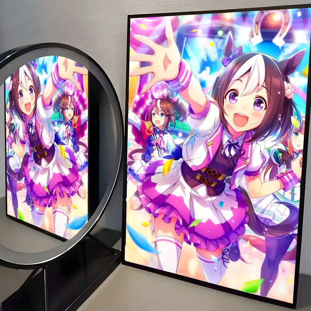 ملصق أنيمي U-Umamusume Pretty DerbyS HD Art Sticky Wall مقاوم للماء لغرفة المعيشة المنزلية وغرفة النوم والديكور الجمالي