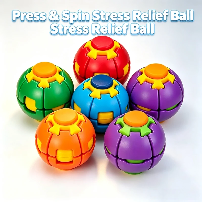entertainment gadget birthday Christmas gifts Rotating decompression ball pressing decompression fingertip gyroscope popular toy
