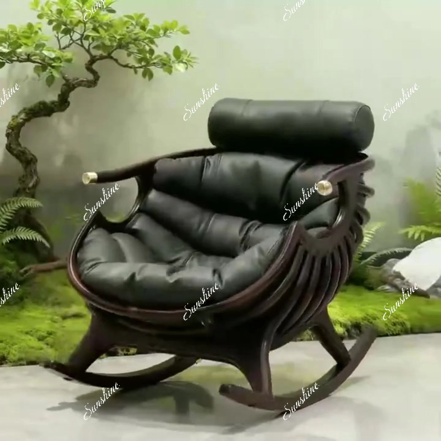 Household small apartment balcony leisure rocking chair, single recliner, leisure chair