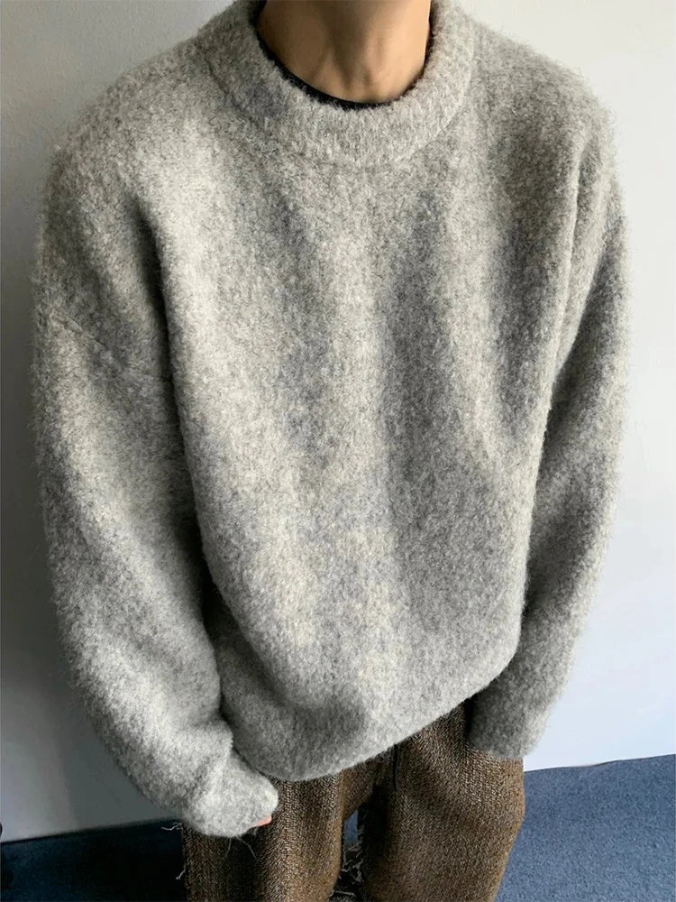 

Мужской свитер Light ey American Retro с круглым вырезом, осенне-зимний, в стиле Lazy Sle, премиум-класса, из шерстяной ткани