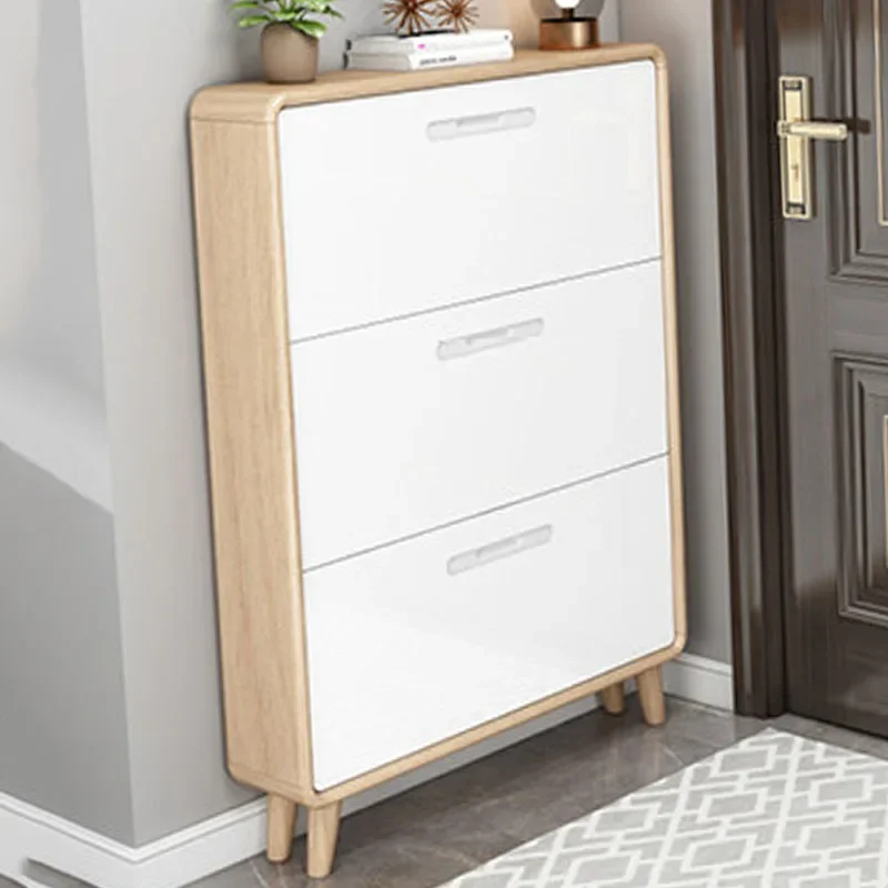 Hidden Italian Minimalist Shoe Shelf Modern Luxury Ultra Thin Slippers Shoe Cabinet Tower Storage Sapateira Hotel Furniture