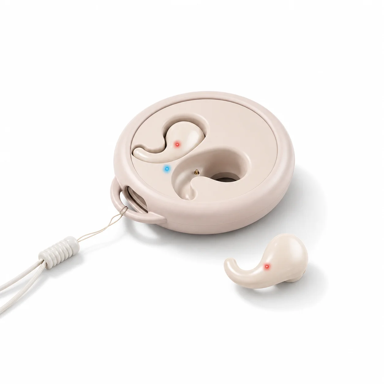 Soft Silicone Sleep Earbuds Compact Earphones Suitable for Side Sleepers Equipped with Anti-Lost Silicone Lanyard Easy to Carry