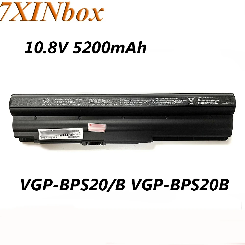 

7XINbox VGP-BPS20/B VGP-BPS20B 10.8V 56Wh 5200mAh Laptop Battery For Sony VAIO VPC-Z116 VPC-Z117 VPC-Z118 VPC-Z13 VPC-Z14 Series