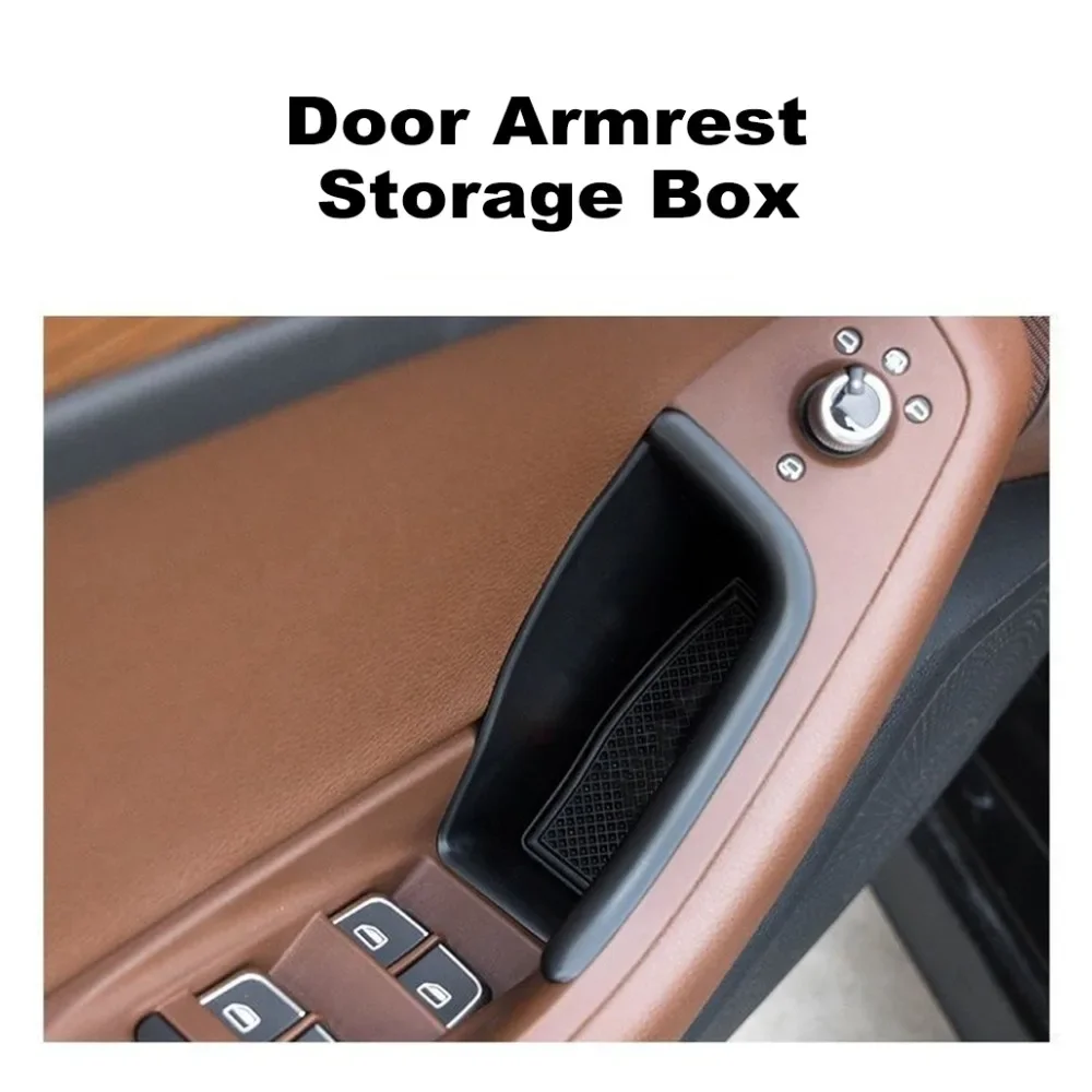 Car Door Handle Storage Box Organizer Card Phone Holder for Audi A6 C7 2011-2018 S6 4G 2012-2018 Auto Interior Accessories view 6