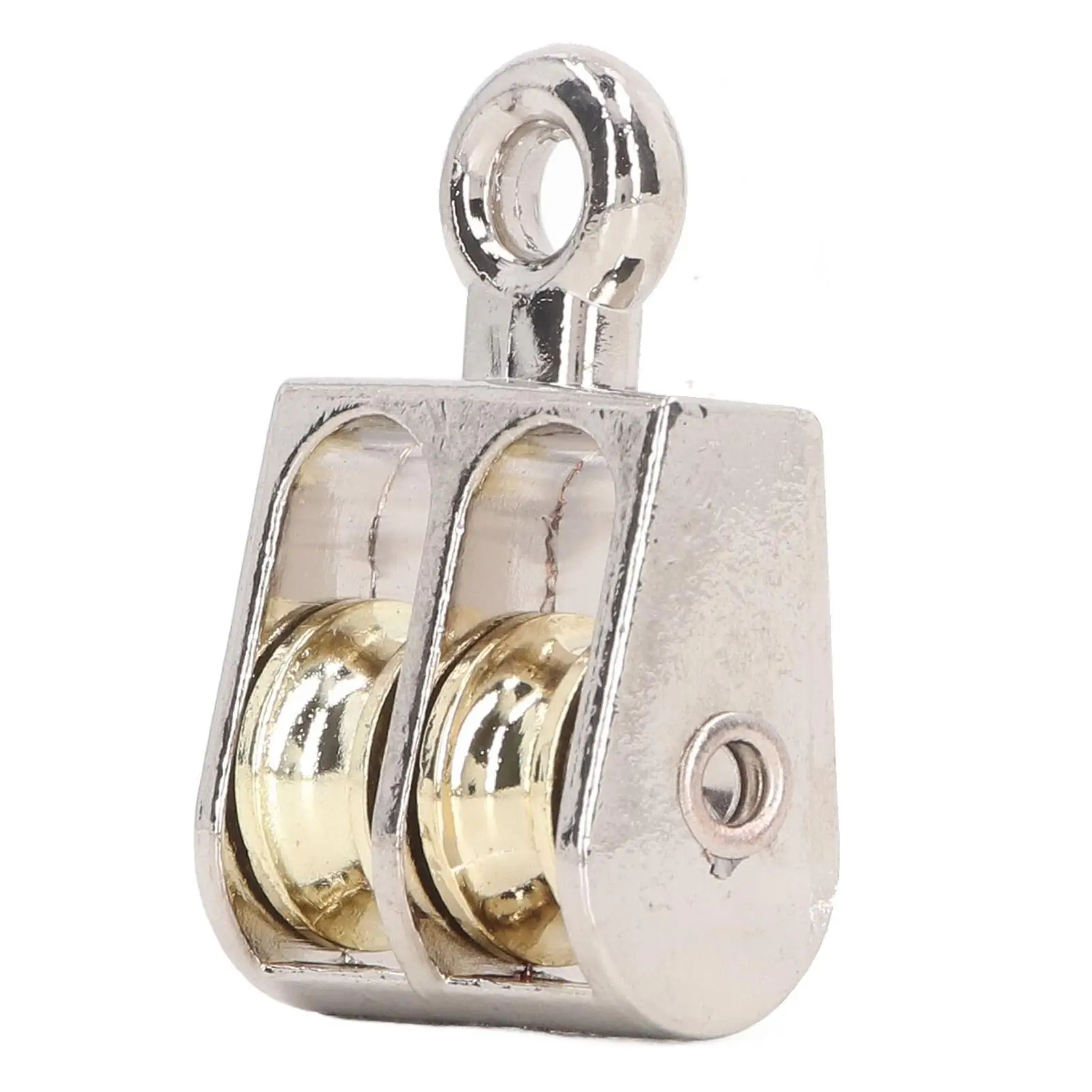 Double Pulley Block Roller 100KG 220LBS Heavy Duty Rustproof for lifting Equipment Double Wheel Pulley for Rigging and