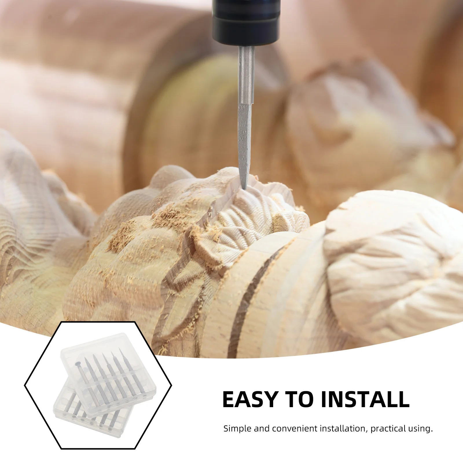 12Pcs Wood Carving Drill Bits Set High Performance Engraving Accessories for Hardwood Woodworking Craft Micro Detailing Tools