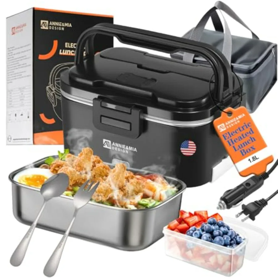

Электрический ланч-бокс для взрослых, портативный подогреватель еды 100 Вт, 1,8 л для мужчин, ланч-бокс с подогревом для взрослых, для дома/автомобиля/офиса/грузовика, Lo