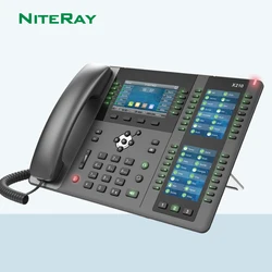 X210 Enterprise VoIP Phone,4.3-Inch Color Display,Two 3.5-Inch Side Displays for DSS Keys,20 SIP Lines,Dual-port Gigabit