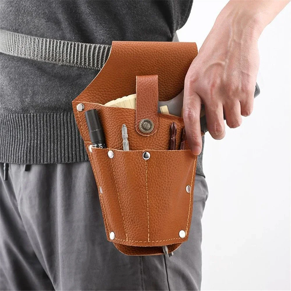 Storage Bag Vintage Leather Drill Electric Belt Makita Wrench Multi-pocket Tool Screwdriver Professional Practical Dedicated