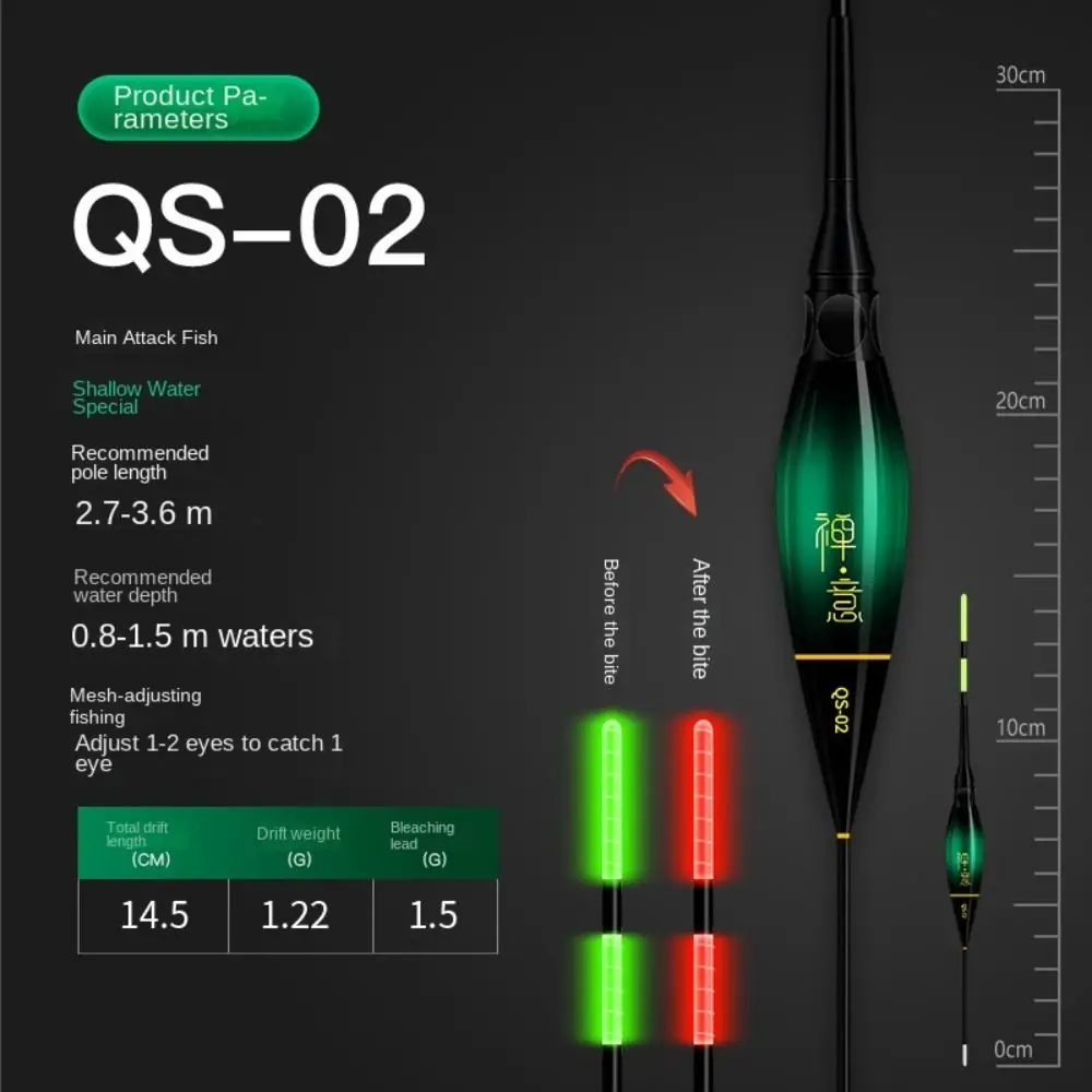 Hot. Indicator Fishing Lure Slip Drift Tube Buoy Strike Floats 3 light Bite Hook Color Change Bite Alarm Night fishing