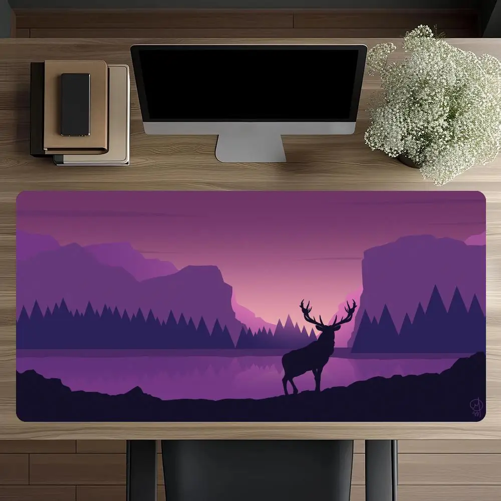 

Japanese style martial arts mouse pad oversized anime computer game keyboard pad boys desk pad ink style mouse pad