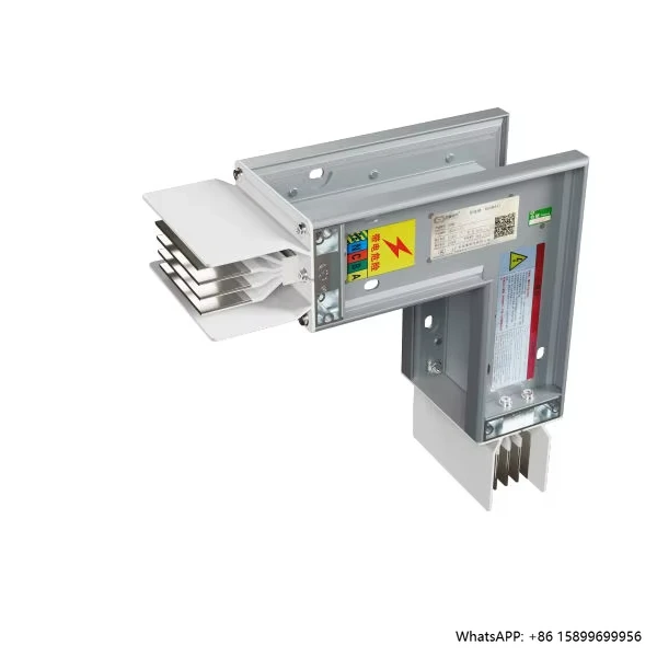 

L-shaped accessories for bridge frame bus ducts & The bus duct is bent horizontally and vertically