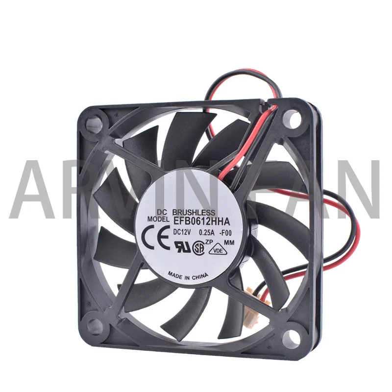 Brand New Original COOLING REVOLUTION EFB0612HHA 6cm 60mm 6010 12V 0.25A Double Ball Bearing Large Air Volume Cooling Fan