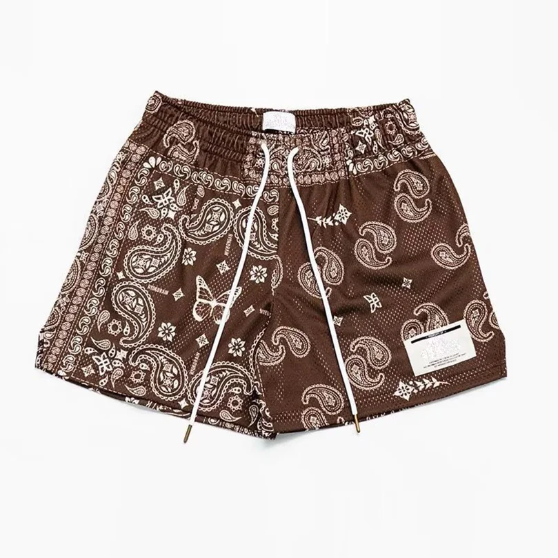 Short Paisley à séchage rapide pour homme, Streetwear Sprotedly Bandana, Short de plage surdimensionné, Mode estivale, 2024