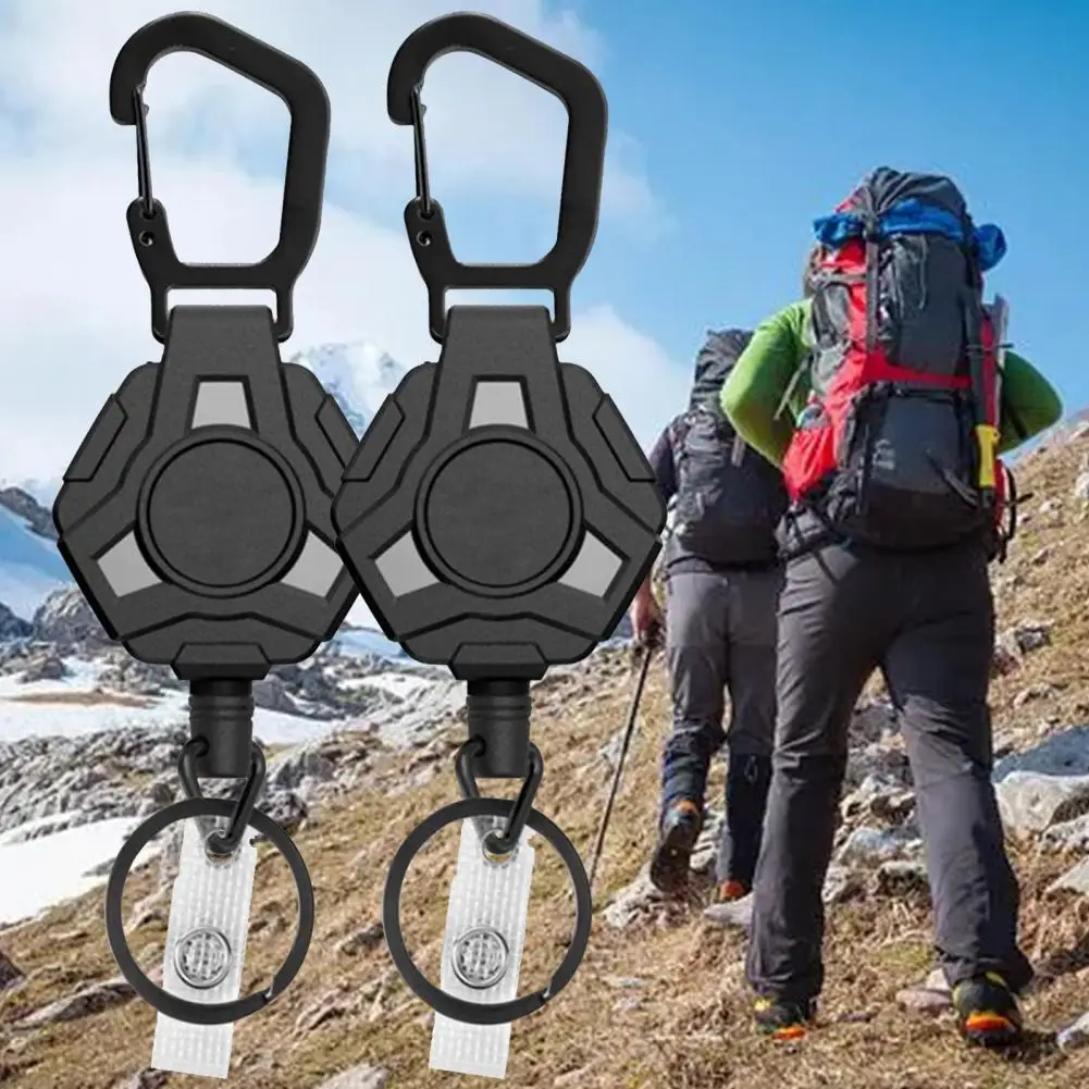 Carabiner Hook  Safe Strong Bearing Capacity Anti-rust  Multifunctional Telescopic Key Ring Mountaineering Use