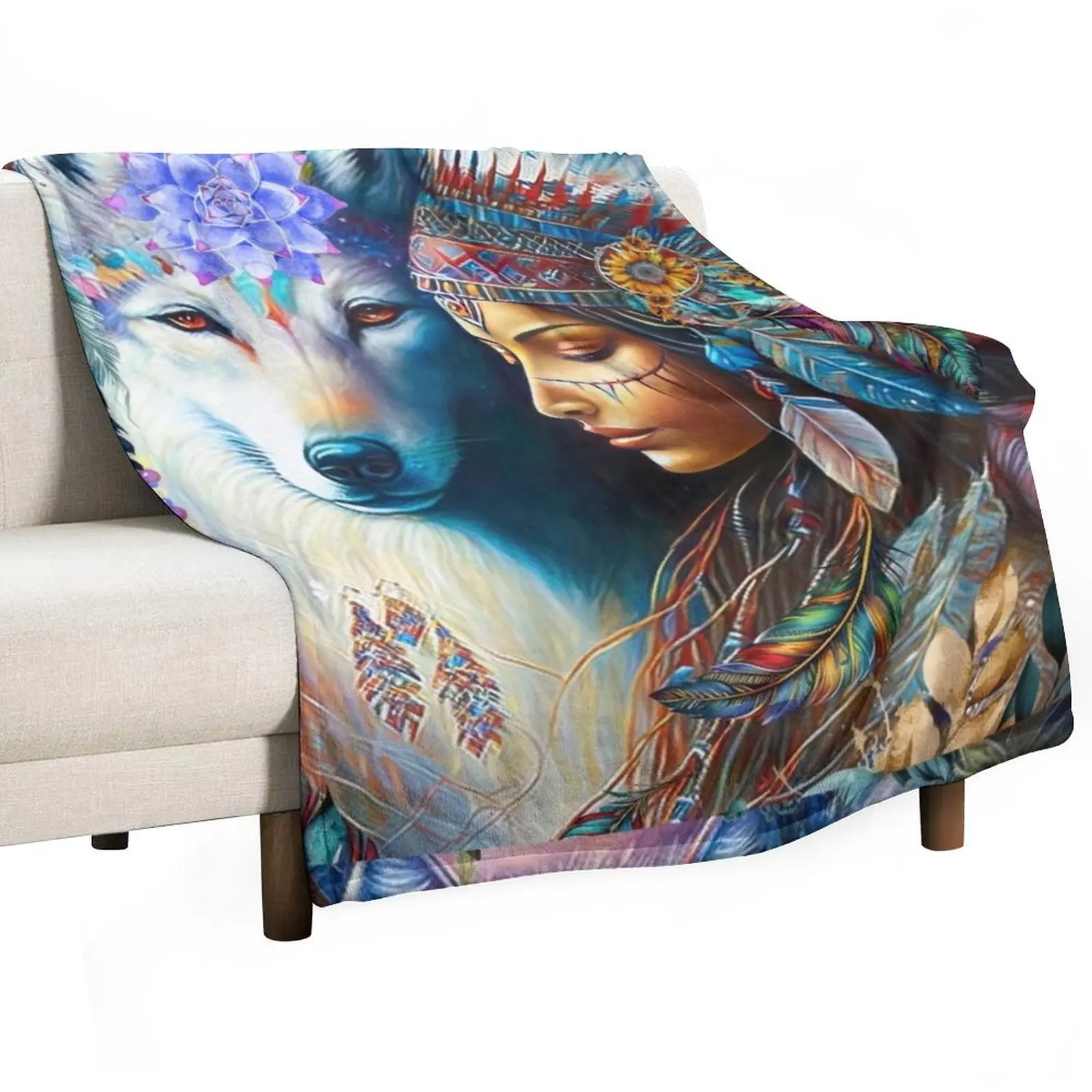 

Native Princess Throw Blanket christmas decoration Furrys Furry For Sofa Thin Blankets