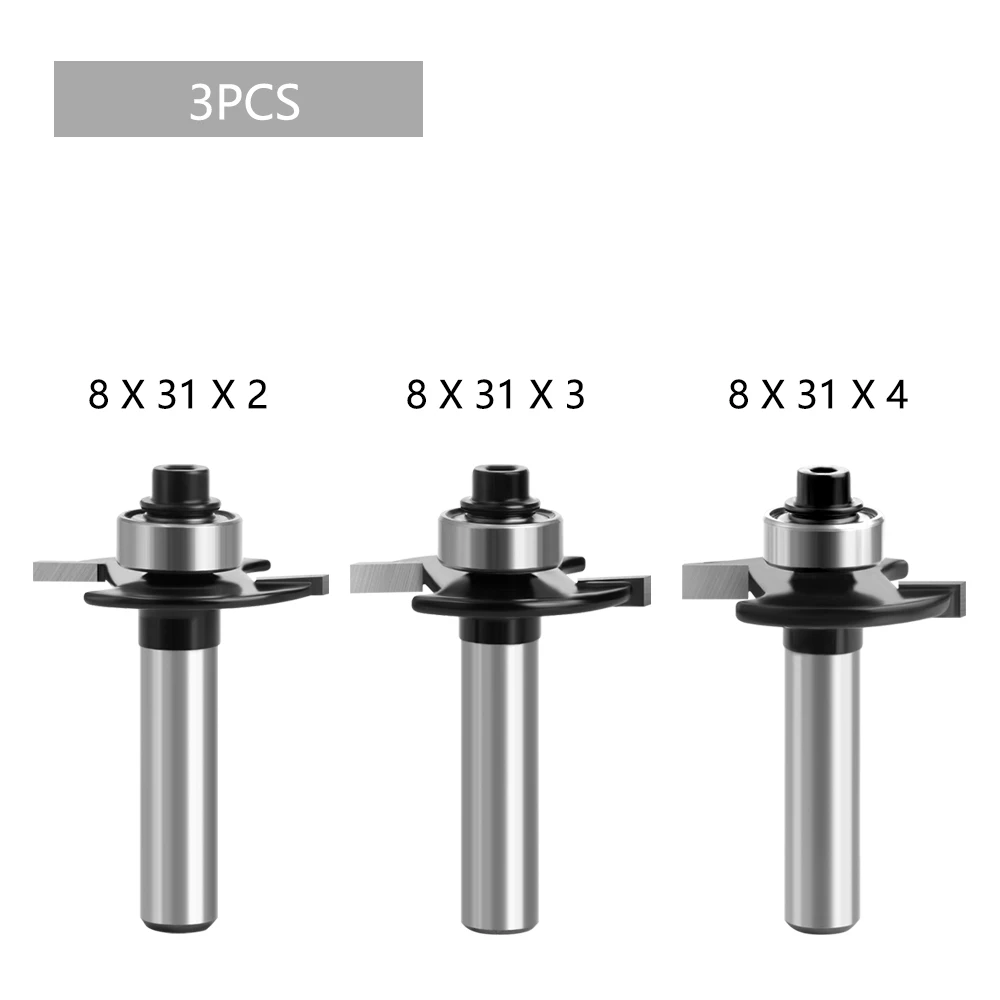 8mm Shank T-Sloting Biscuit Joint Slot Cutter Jointing Slotting Router Bit 2mm Height Milling Cutter woodworking