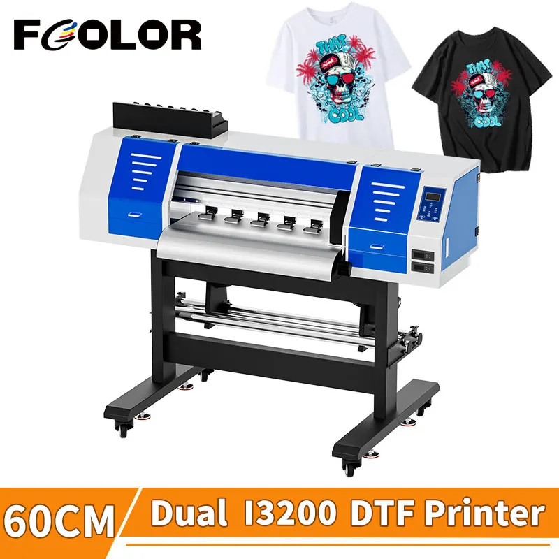 Fcolor 60cm I3200 Dual Head DTF Printer T-shirt Printing Machine for T-shirt Hoodies Wide Format Printing Machine