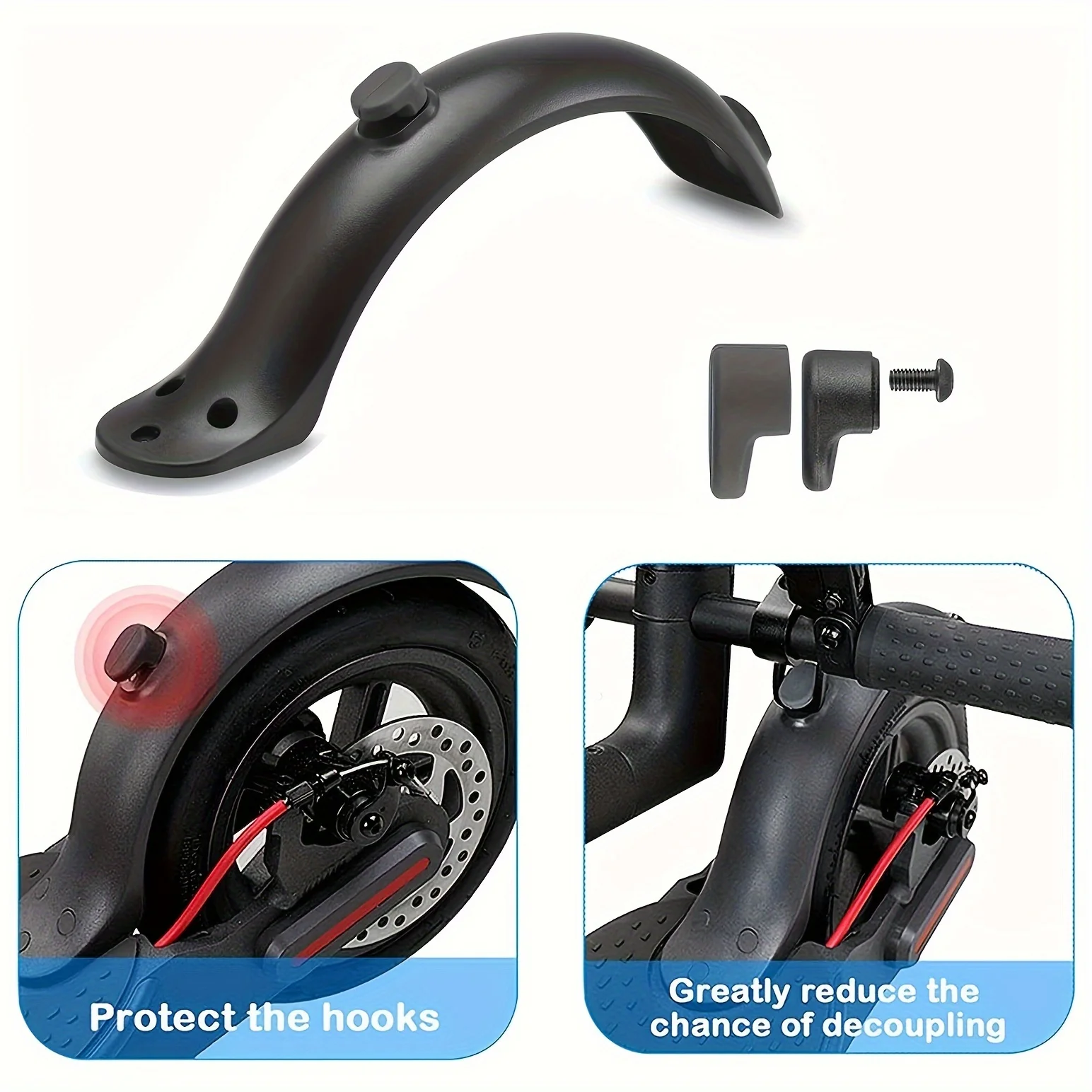 1 Set For Xiaomi M365 Pro Electric Scooter Rear Fender Set Scooter Replacement Accessories