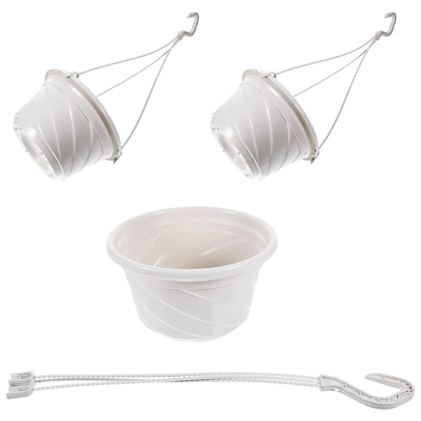 

3 Pcs Hanging Flower Pot Chlorophytum Planter Baskets Plants Holder Nursery Smooth Plastic Garden Supplies Home