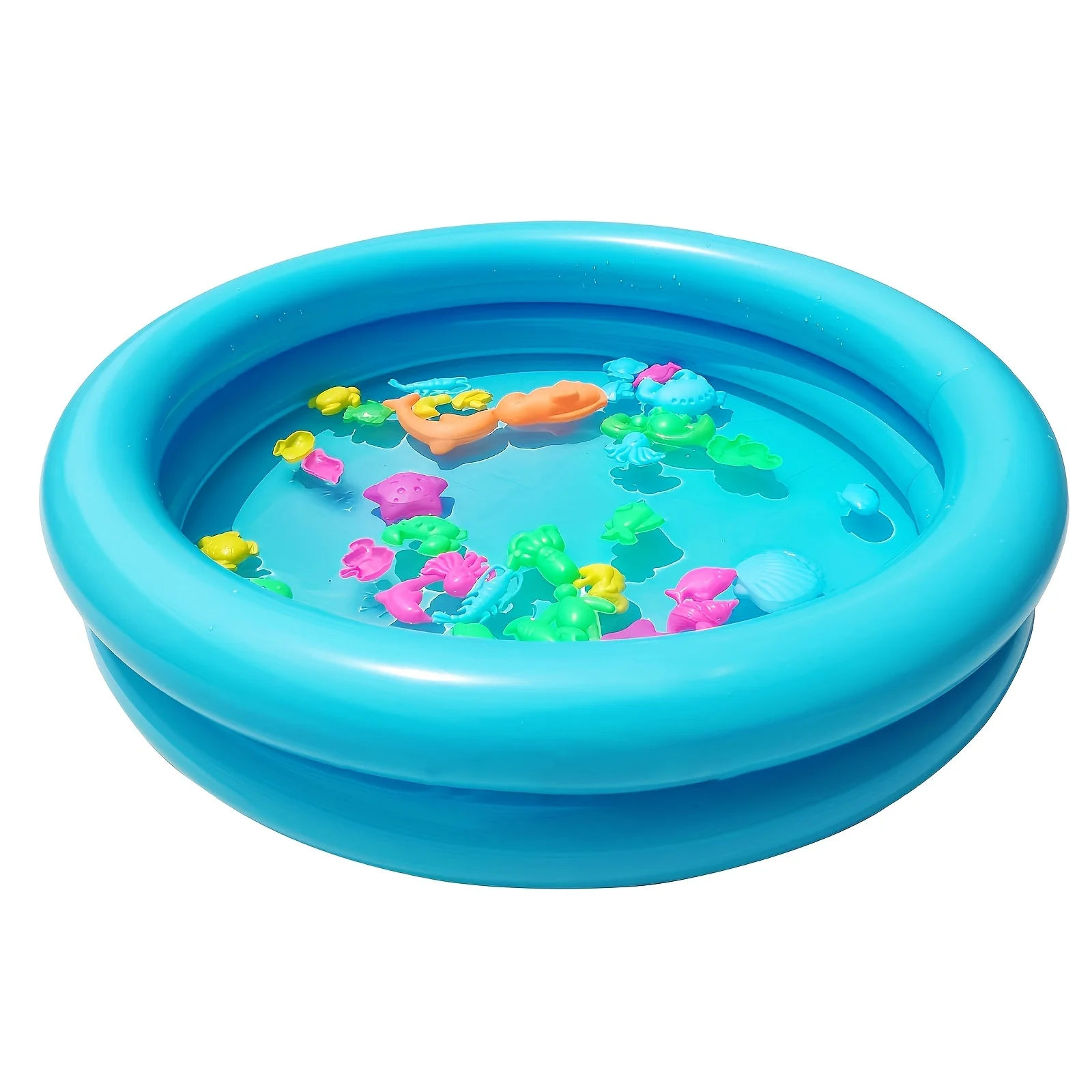 1 summer swimming pool is available, outdoor inflatable baby pool, inflatable double decker round mat pool, toy fish pool.