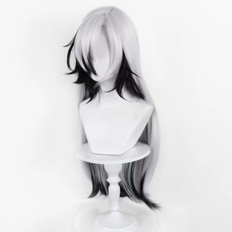 Anime Character Botius Cosplay Wig Two Tone Long Hair with Simulated Scalp Top with Rose Net Heat Resistant Synthetic Fiber