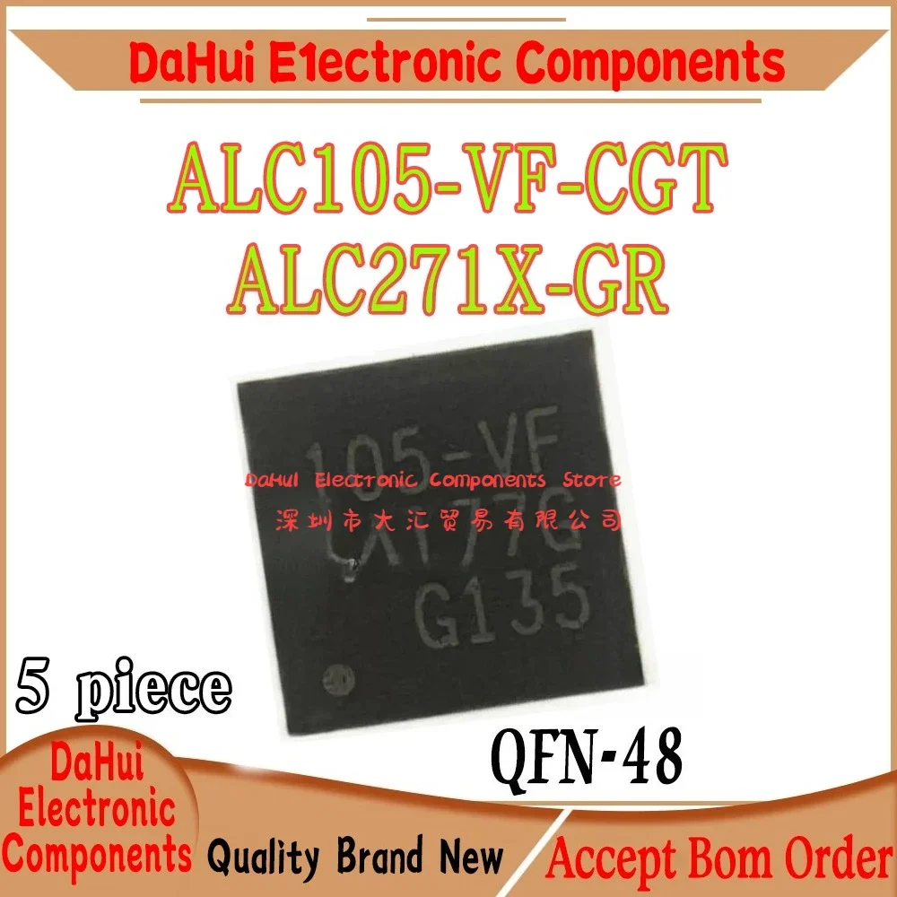 (5piece)100% New 105-VF ALC105-VF ALC105-VF-CGT QFN-12 ALC271X ALC271X-GR QFN-48