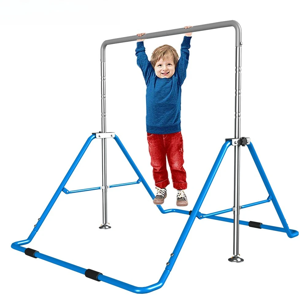Best Deals Portable Folding Gymnastics Training Bar Expandable Horizontal Bar Adjustable Height Fitness Equipment for Home