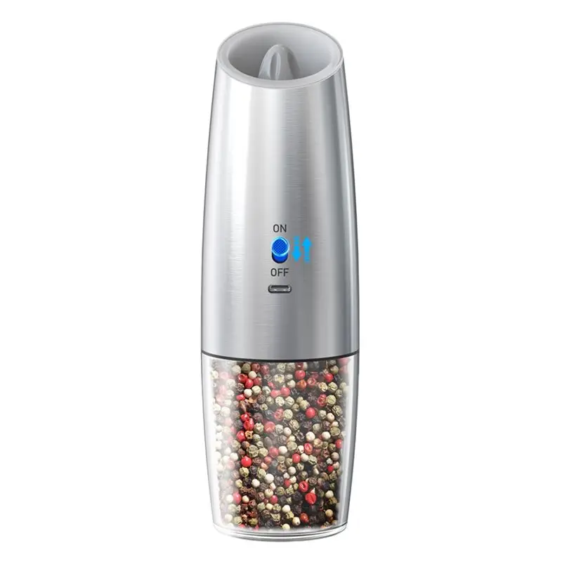 M12K-Automatic Cordless Sensing Electric Salt And Pepper Grinder 1PC Adjustable Spice Mill Set For Kitchen Gadget