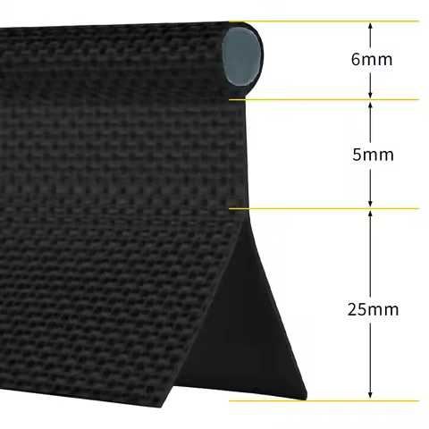 Caravan Awning Rail Piping 6mm Double Flap Black PVC Core Keder Camping/Tent/Awnings/Tents Exterior Accessories