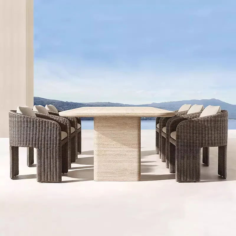 & Casual Outdoor Sofa Hotel Terrace Aluminum Alloy Wicker Garden Chair Booth Office Villa Balcony