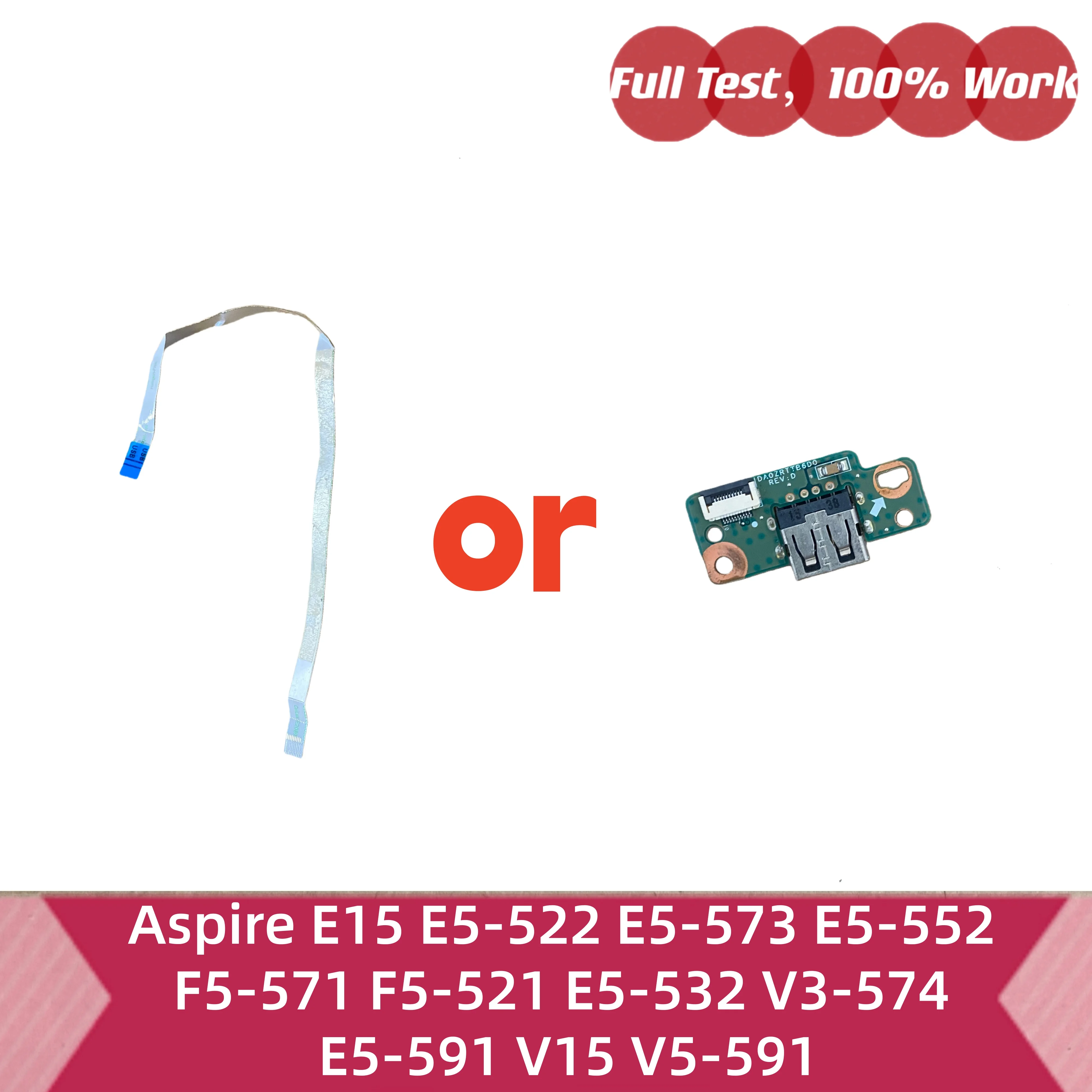 Placa ou Cabo USB para Notebook Acer Aspire E15 E5-522 E5-573 E5-552 F5-571 F5-521 E5-532 V3-574 E5-591 V15 V5-591 DA0ZRTTB6D0
