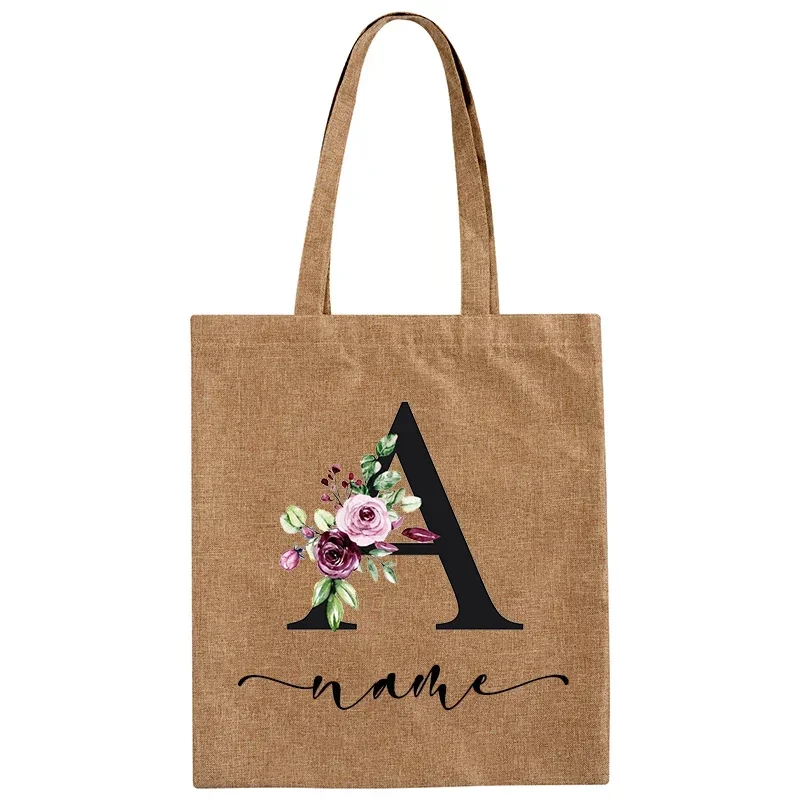 Custom Name Women Tote Bags Cute Fashion Shoulder Bag Japan Style Canvas Shopping Bags Storage Reusable Bag Teacher Life Gift